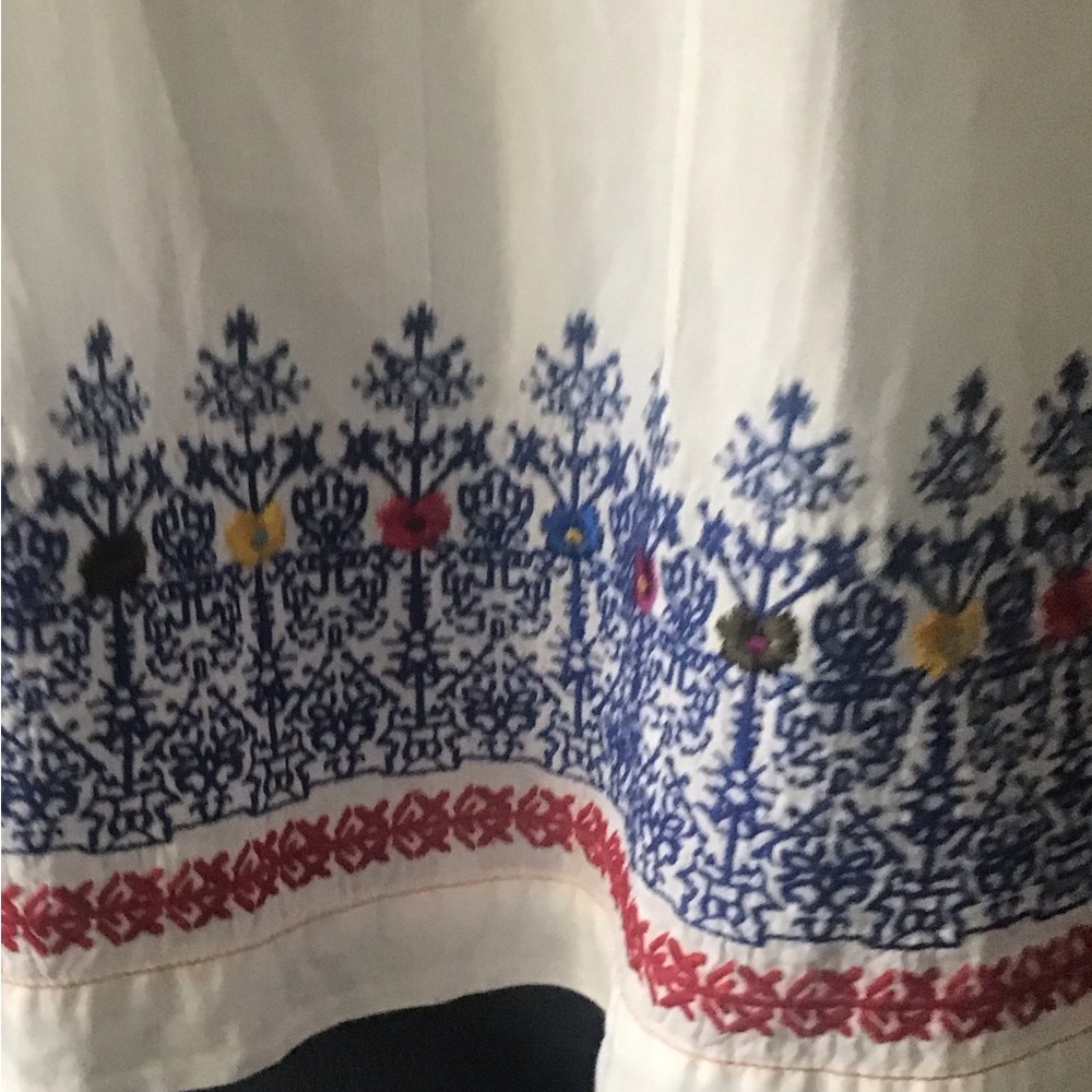3J Workshop Johnny Was Embroidered Dress White Floral Small - Picture 6 of 12